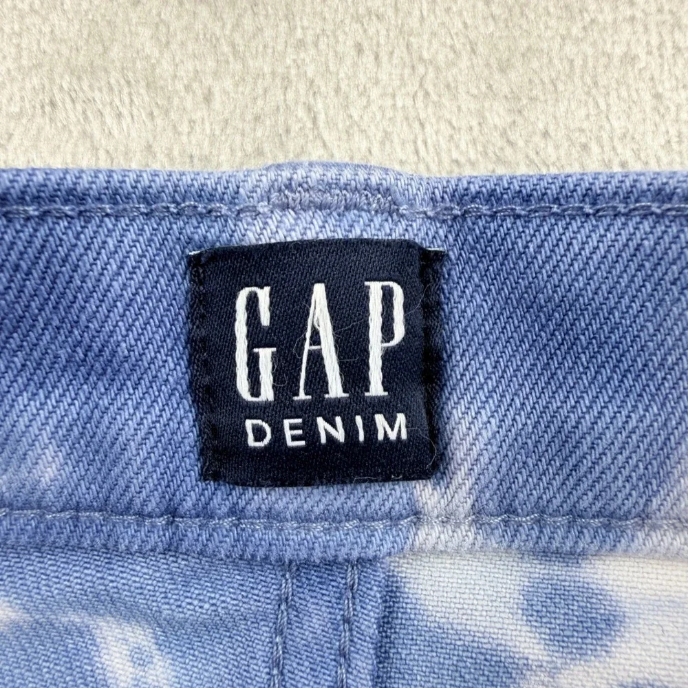 GAP Denim Women's Blue White Tie Dye High Rise 4